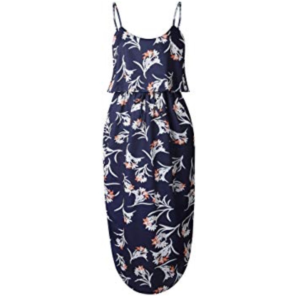 Birds Of Feathers Asymmetrical Midi Dress - Picture 4 of 6